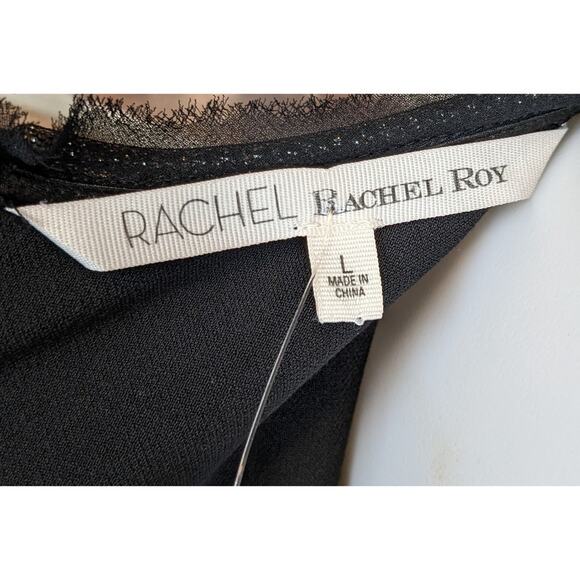 NEW Rachel Roy Shift Minidress Large Black Sleeveless Minimalist Stretch Metro - Picture 5 of 9